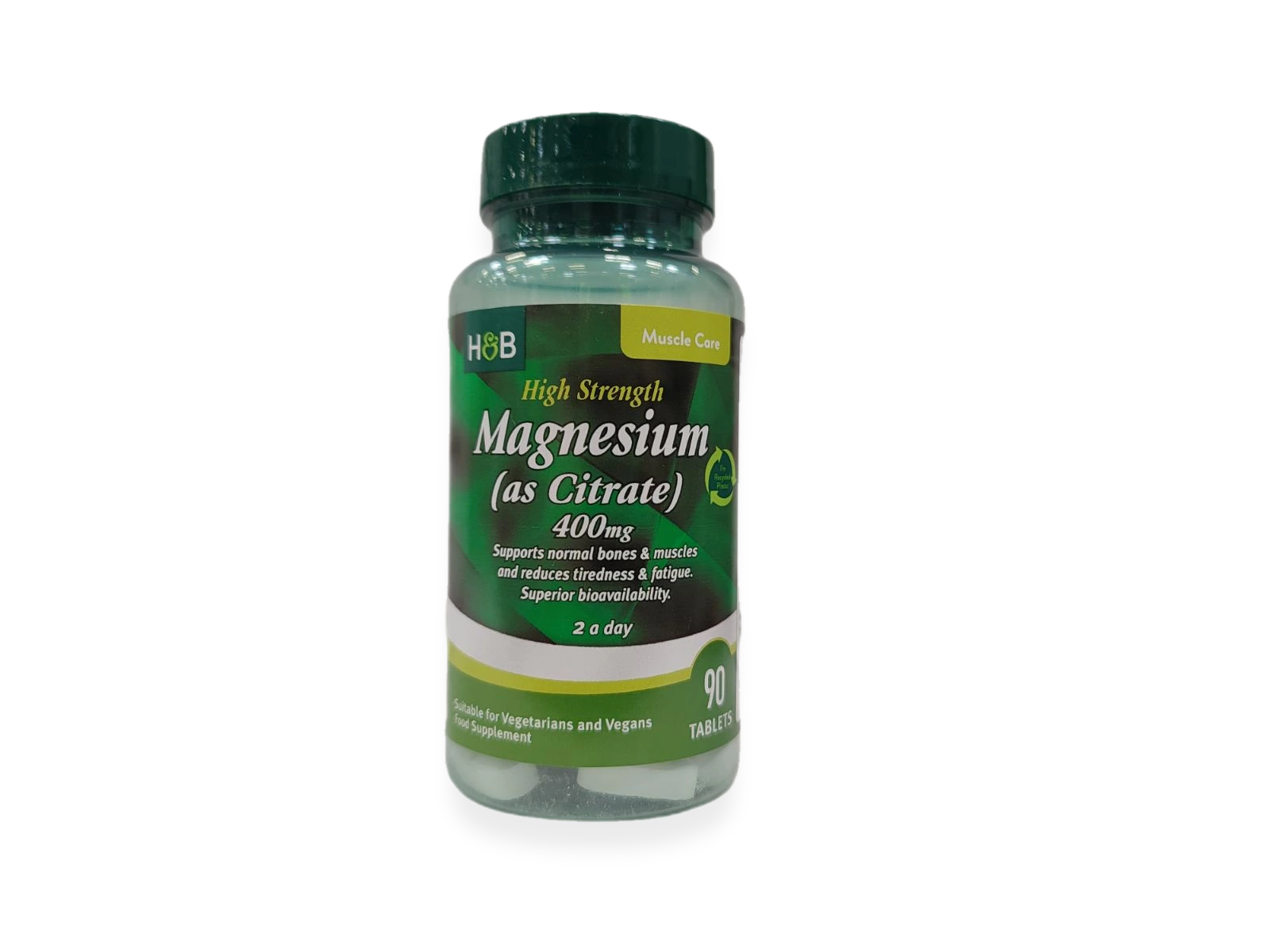 High Strength Magnesium (as Citrate), 400mg - 90 tablets