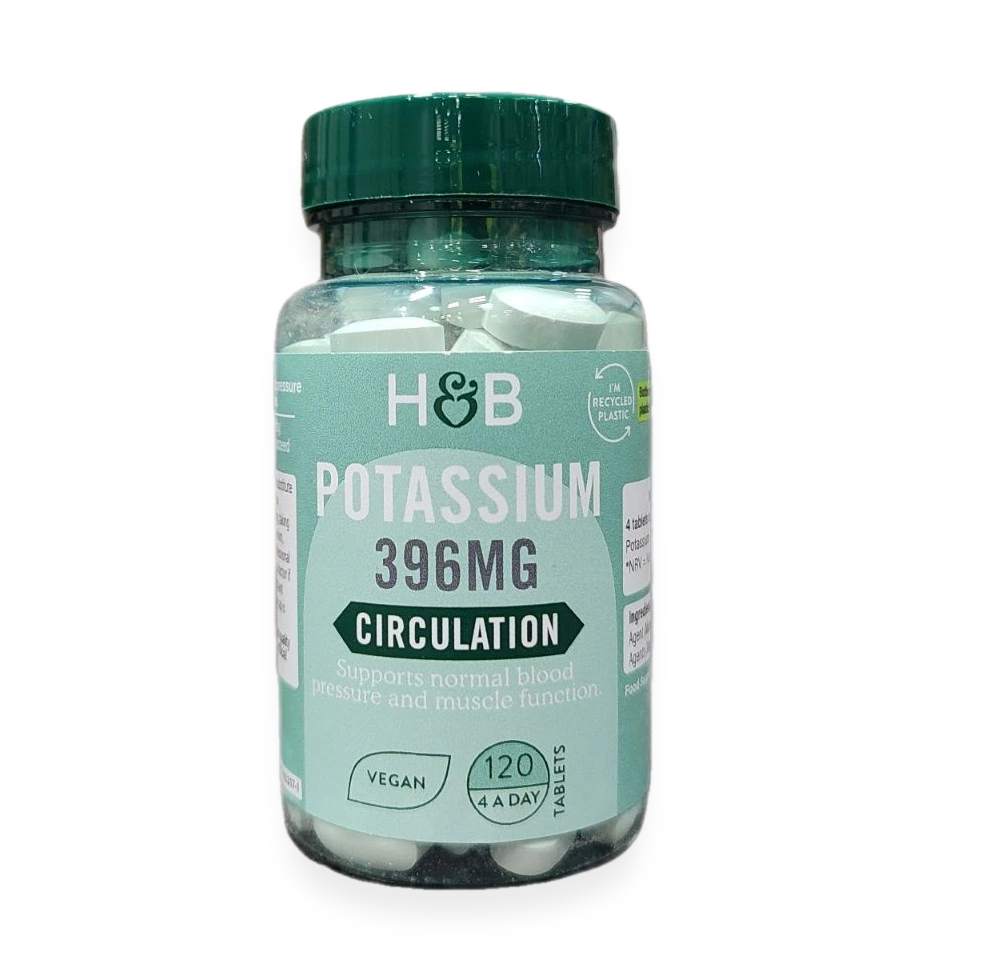 Potassium, 396mg - 120 vegan tabs
