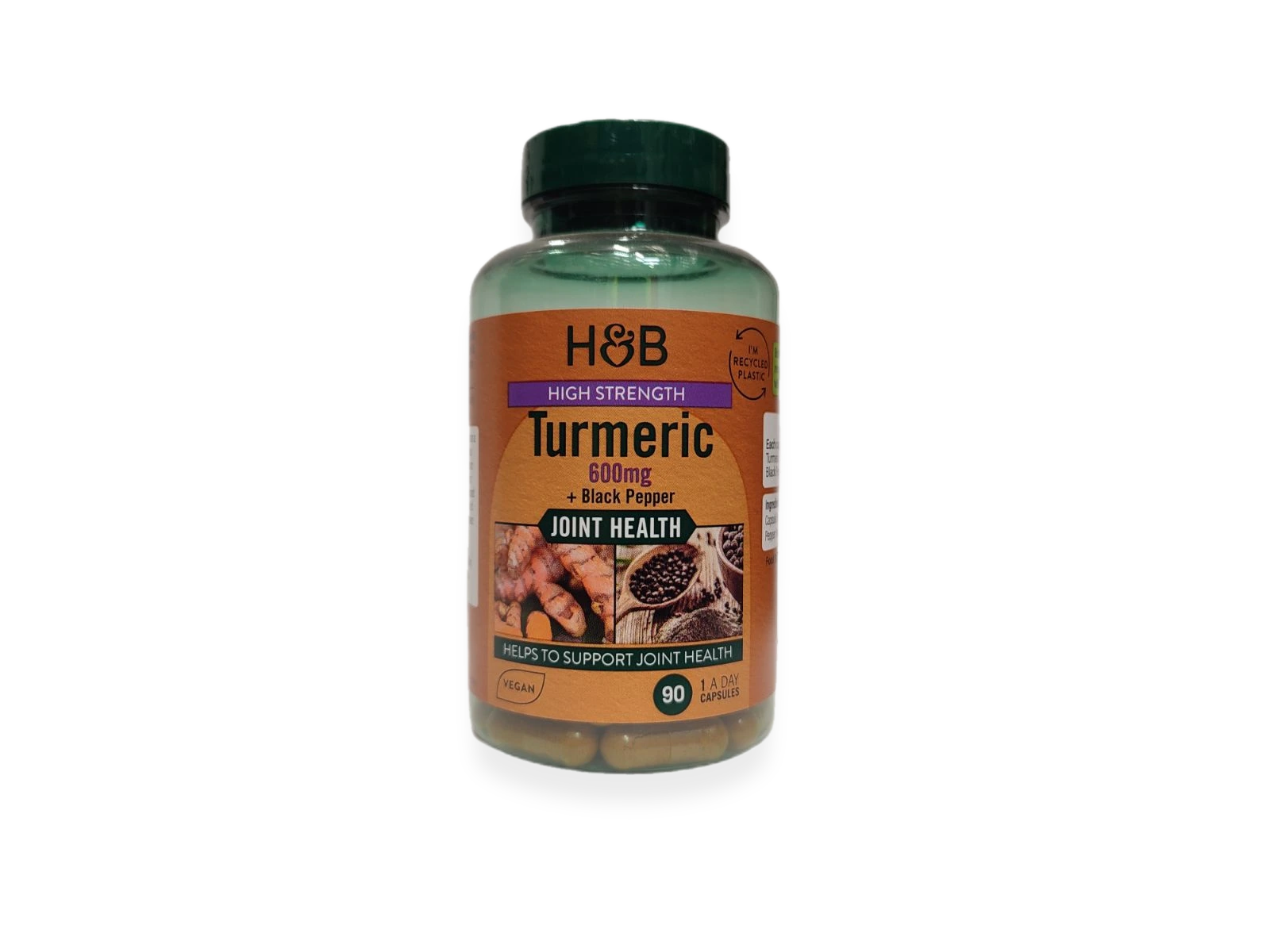 High Strength Turmeric with Black Pepper, 600mg - 90 caps