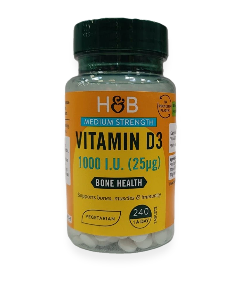 Vitamin D, 25mcg - 240 tablets
