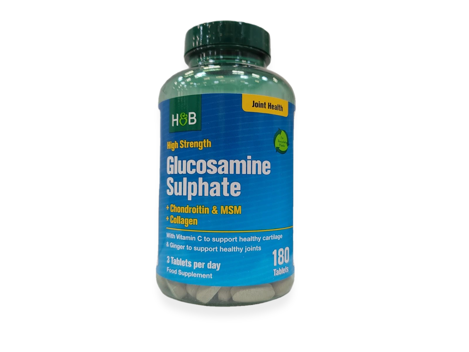 High Strength Glucosamine Sulphate + Chondroitin & MSM + Collagen - 180 tablets