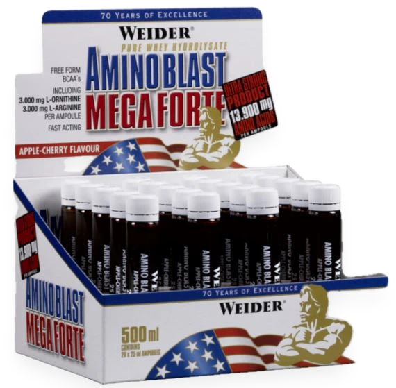 Amino Blast Mega Forte, Apple-Cherry - 20 x 25 ml.
