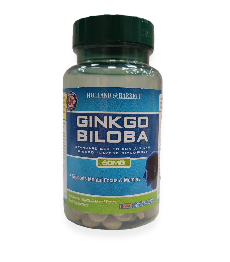 Ginkgo Biloba, 60mg - 120 tablets