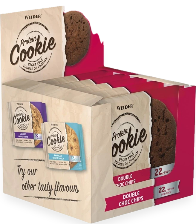 Protein Cookie, Double Choc Chips - 12 x 90g