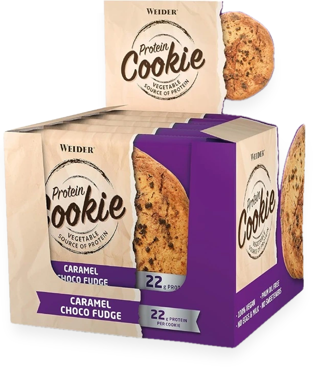 Protein Cookie, Caramel Choco Fudge - 12 x 90g