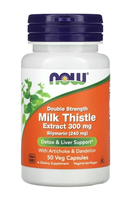 Milk Thistle Extract with Artichoke & Dandelion, 300mg Double Strength - 50 vcaps