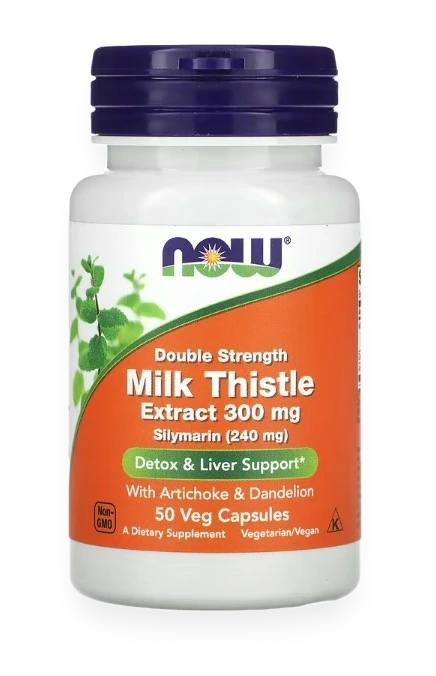 Milk Thistle Extract with Artichoke & Dandelion, 300mg Double Strength - 50 vcaps