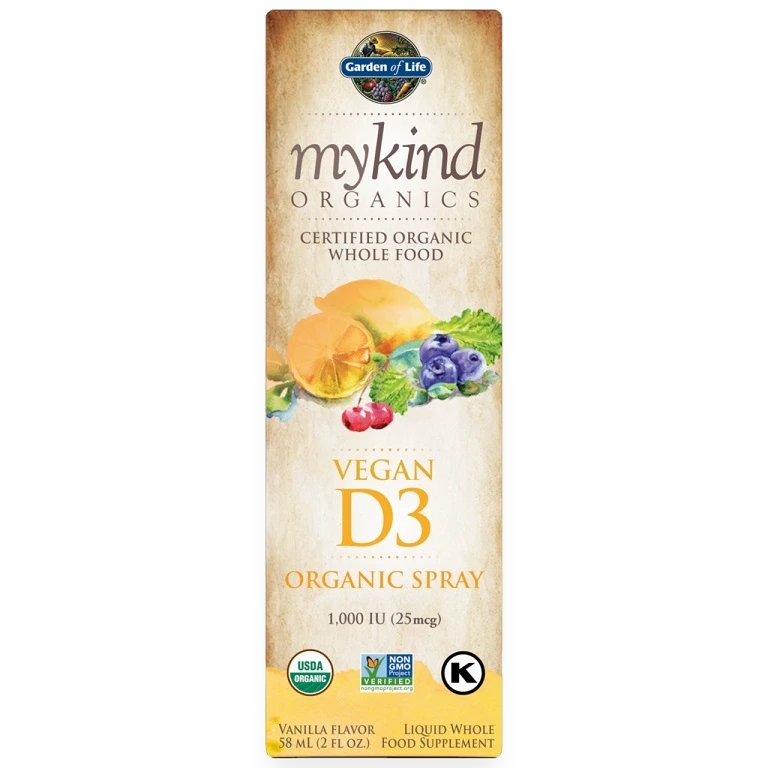 Mykind Vegan D3 Spray, 1000 IU (Vanilla) - 58 ml.