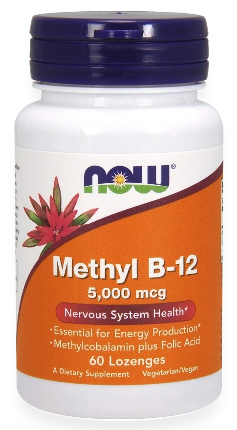 Methyl B-12 with Folic Acid, 5000mcg - 60 lozenges