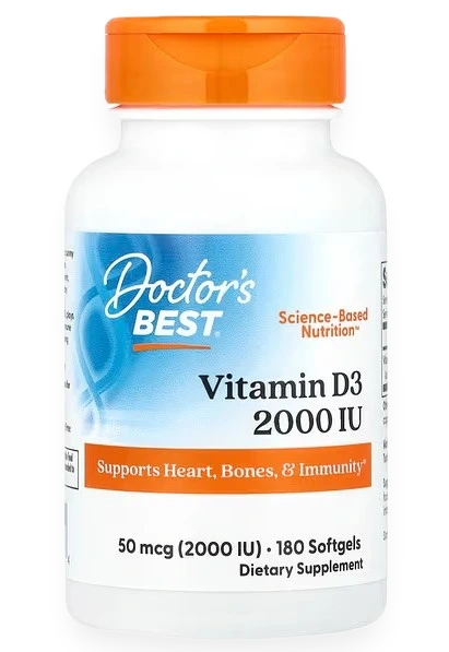 Vitamin D3, 2000 IU - 180 softgels