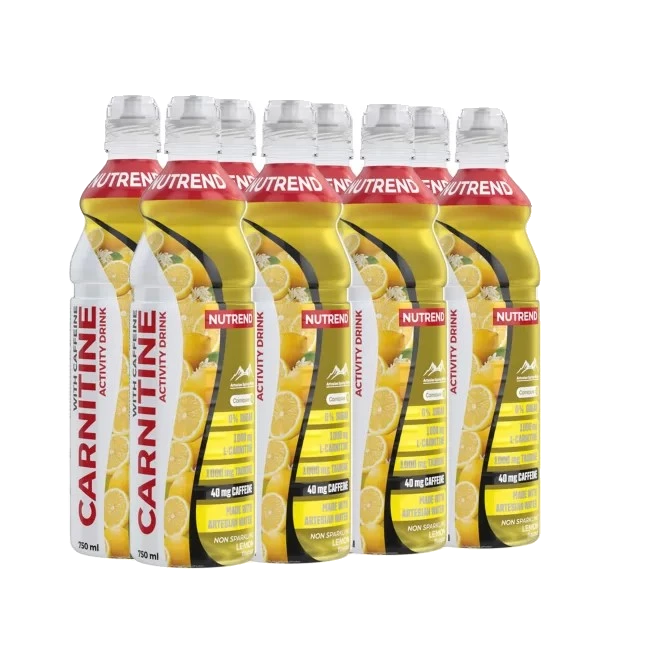 Carnitine Activity Drink with Caffeine, Non Sparkling Lemon - 8 x 750 ml.