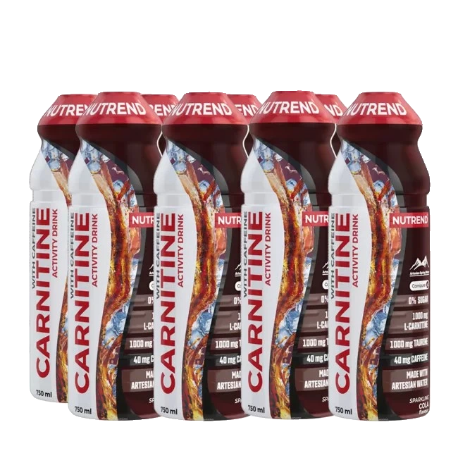 Carnitine Activity Drink with Caffeine, Sparkling Cola - 8 x 750 ml.