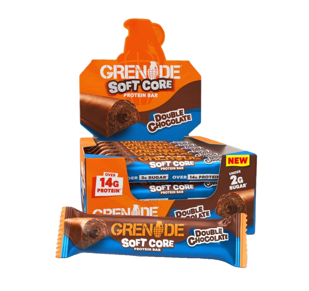 Soft Core Protein Bars, Double Chocolate - 12 x 50g
