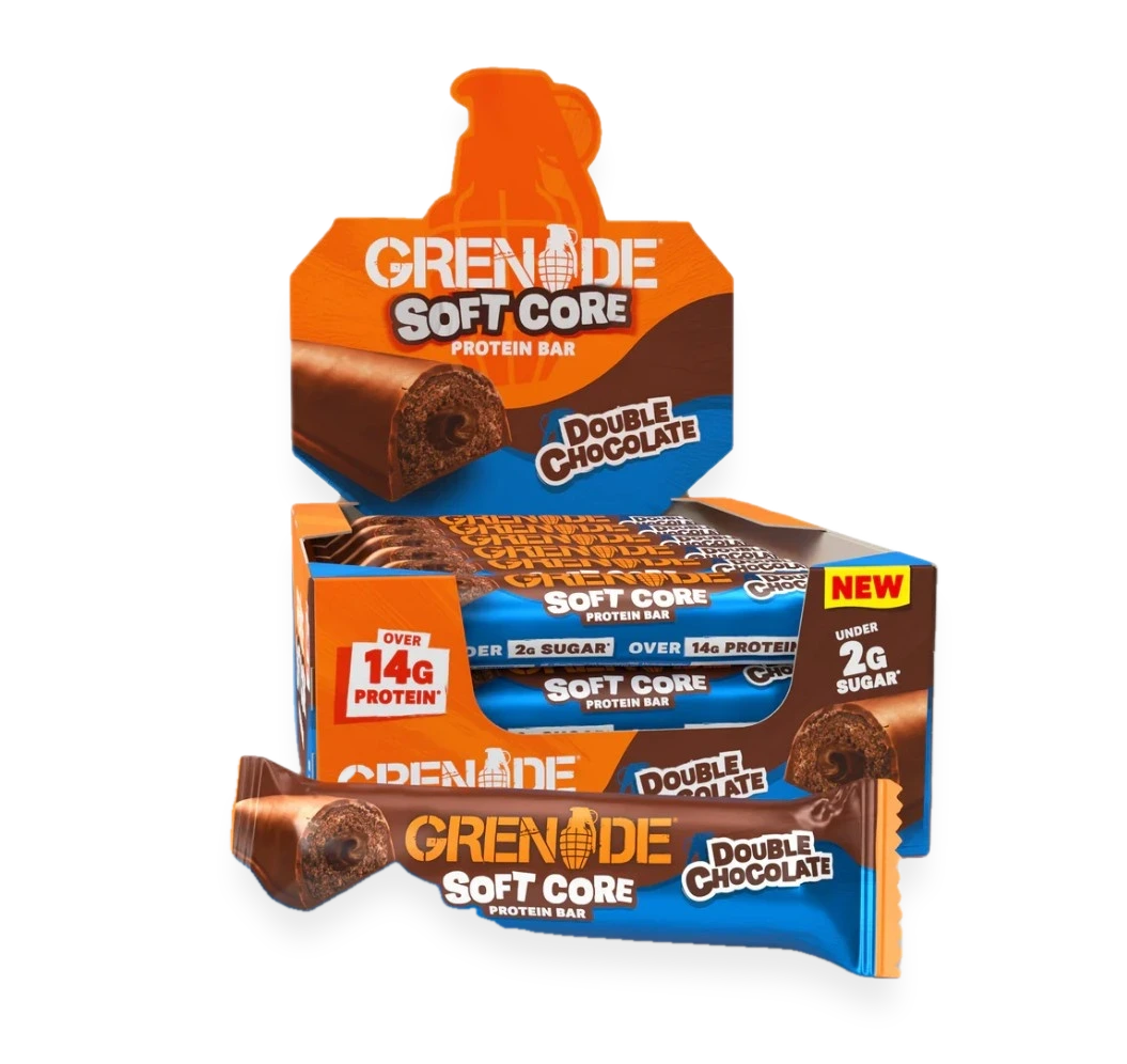 Soft Core Protein Bars, Double Chocolate - 12 x 50g
