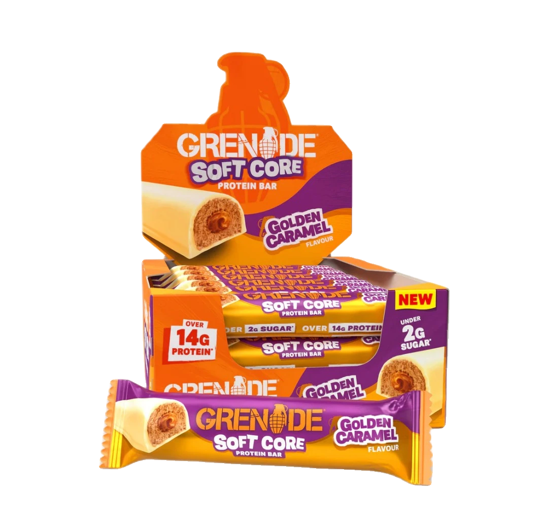 Soft Core Protein Bars, Golden Caramel - 12 x 50g