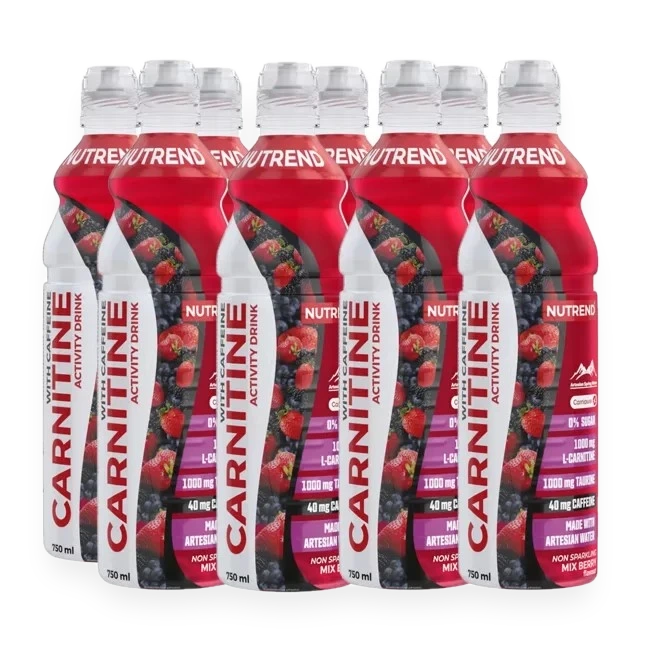 Carnitine Activity Drink with Caffeine, Non Sparkling Mix Berry - 8 x 750 ml.