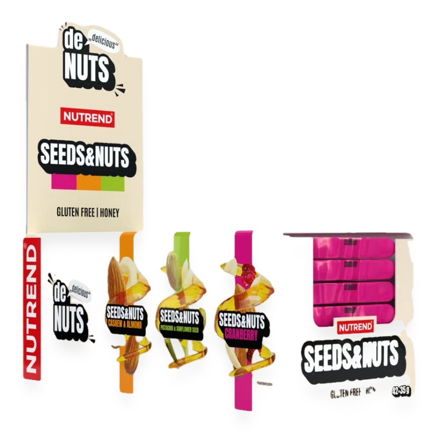 Denuts Seeds & Nuts Bar, Cranberry - 42 x 35g