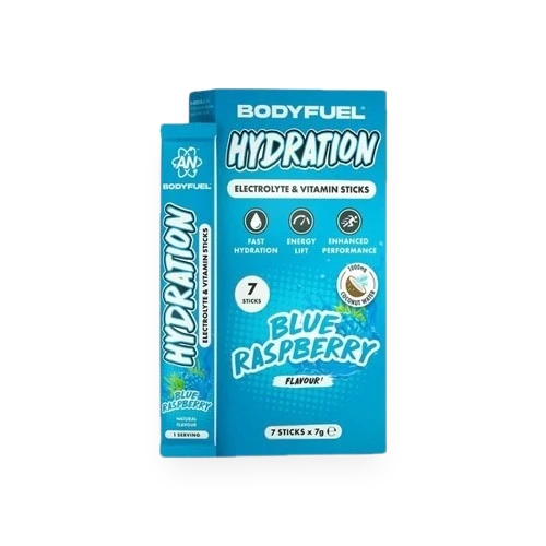 Bodyfuel Hydration Electrolyte & Vitamin Sticks, Blue Raspberry - 7 x 7g
