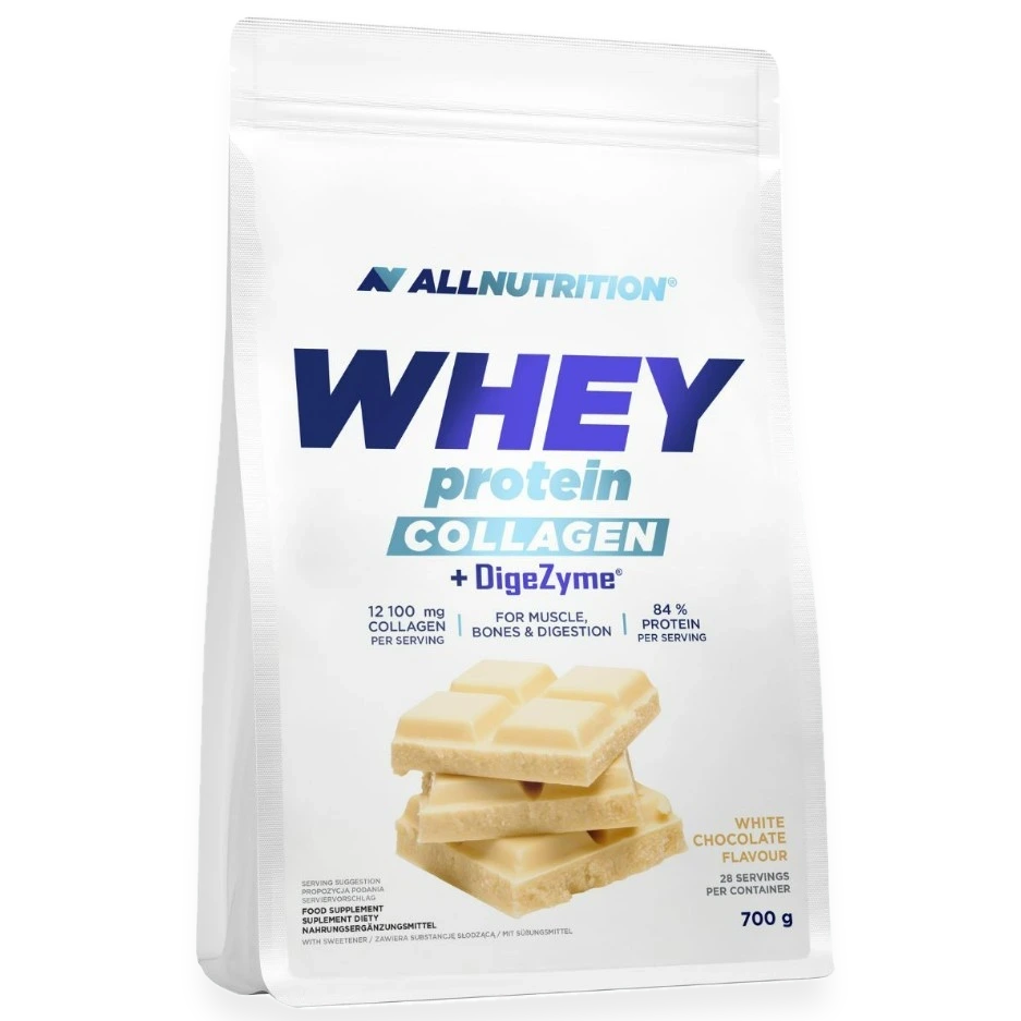 Whey Protein Collagen + DigeZyme, White Chocolate - 700 grams