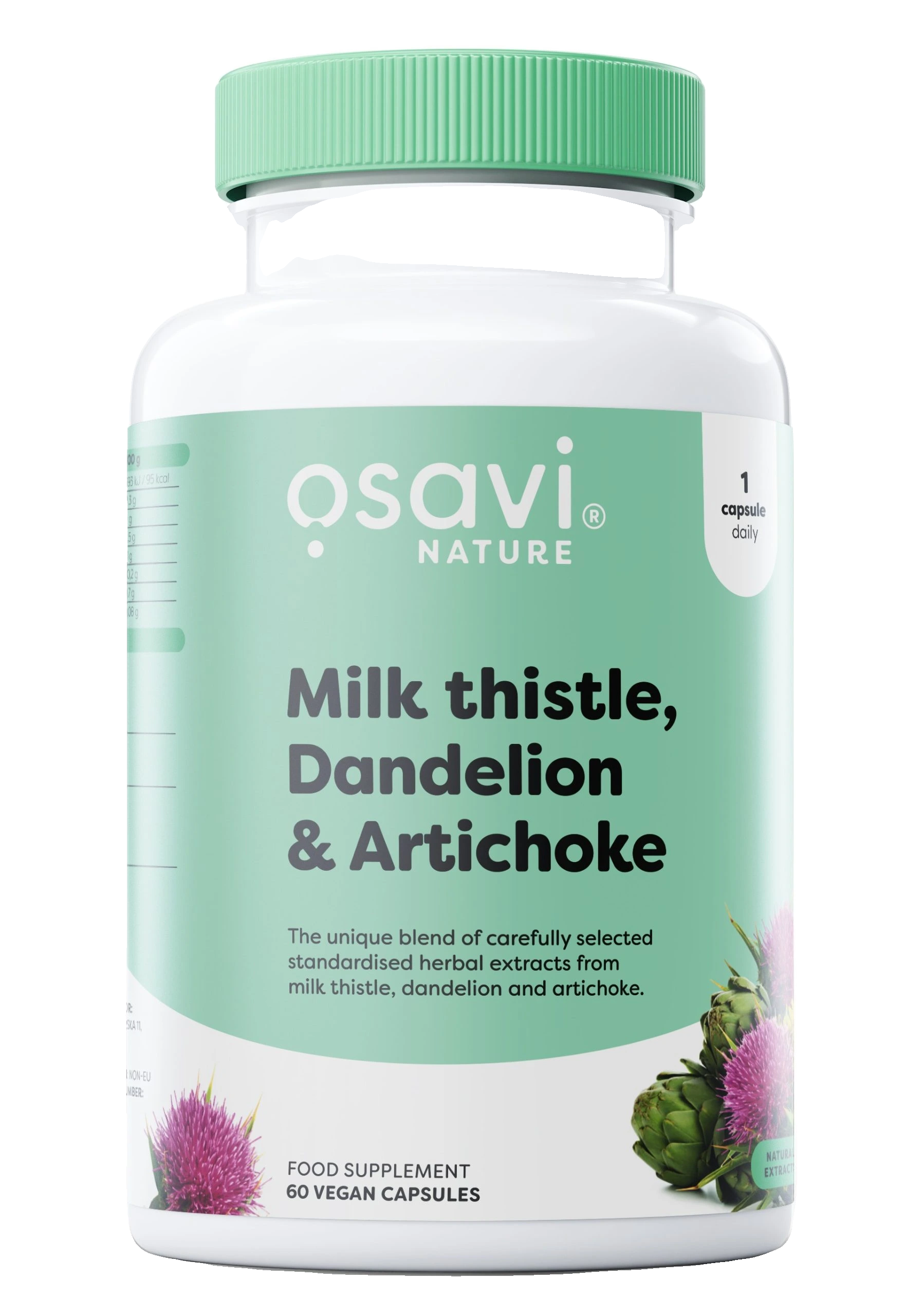 Milk Thistle Dandelion & Artichoke - 60 vegan caps