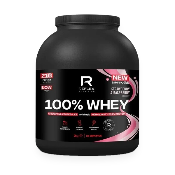100% Whey, Strawberry & Raspberry - 2000 grams