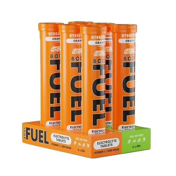 Bodyfuel Hydration Electrolyte Effervescent Tablets, Orange - 6 x 20 tabs