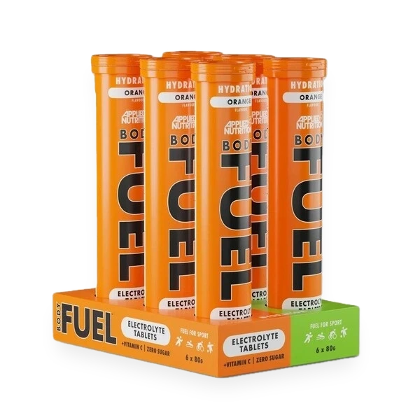 Bodyfuel Hydration Electrolyte Effervescent Tablets, Orange - 6 x 20 tabs