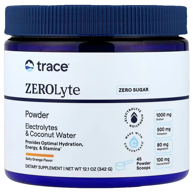 ZEROLyte Powder, Salty Orange - 342 grams