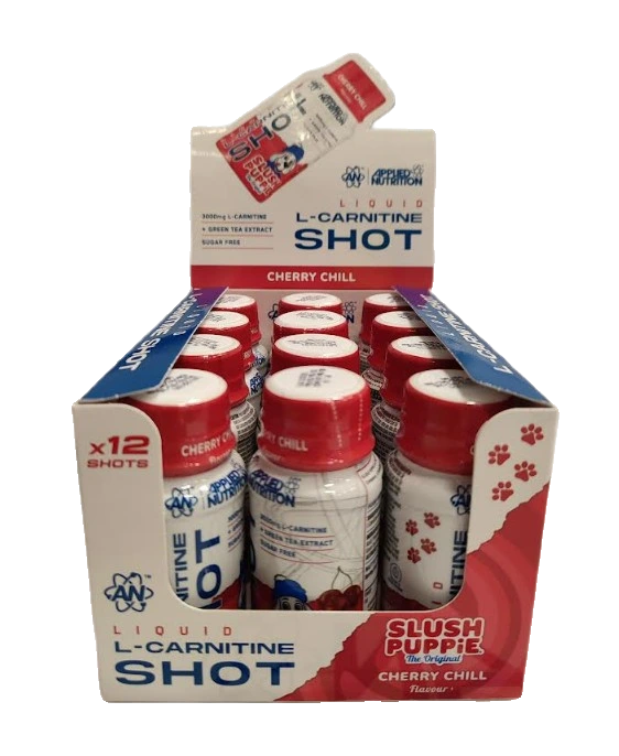 Liquid L-Carnitine Shot, Slush Puppie Cherry Chill - 12 x 60 ml.