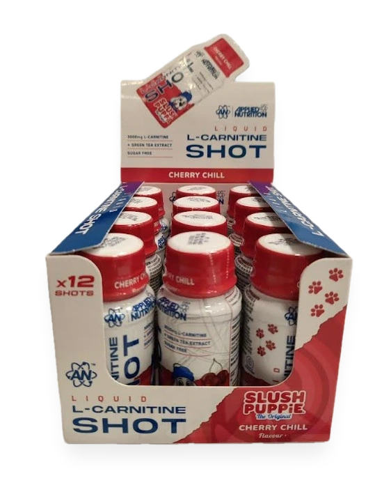 Liquid L-Carnitine Shot, Slush Puppie Cherry Chill - 12 x 60 ml.