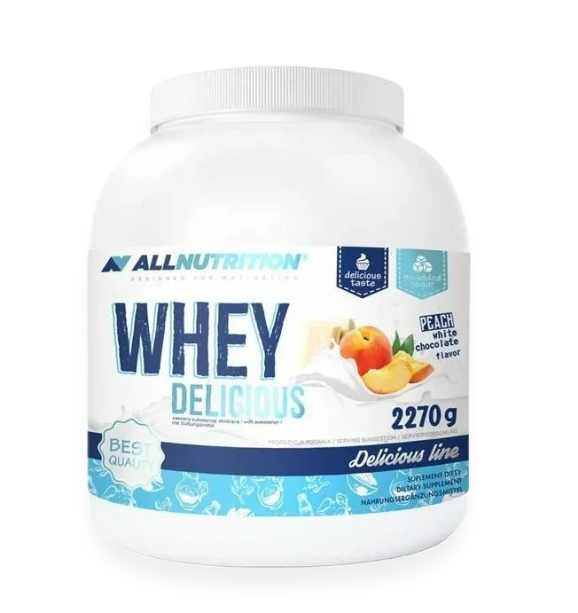 Allnutrition Whey Delicious, White Chocolate with Peach - 2270 grams