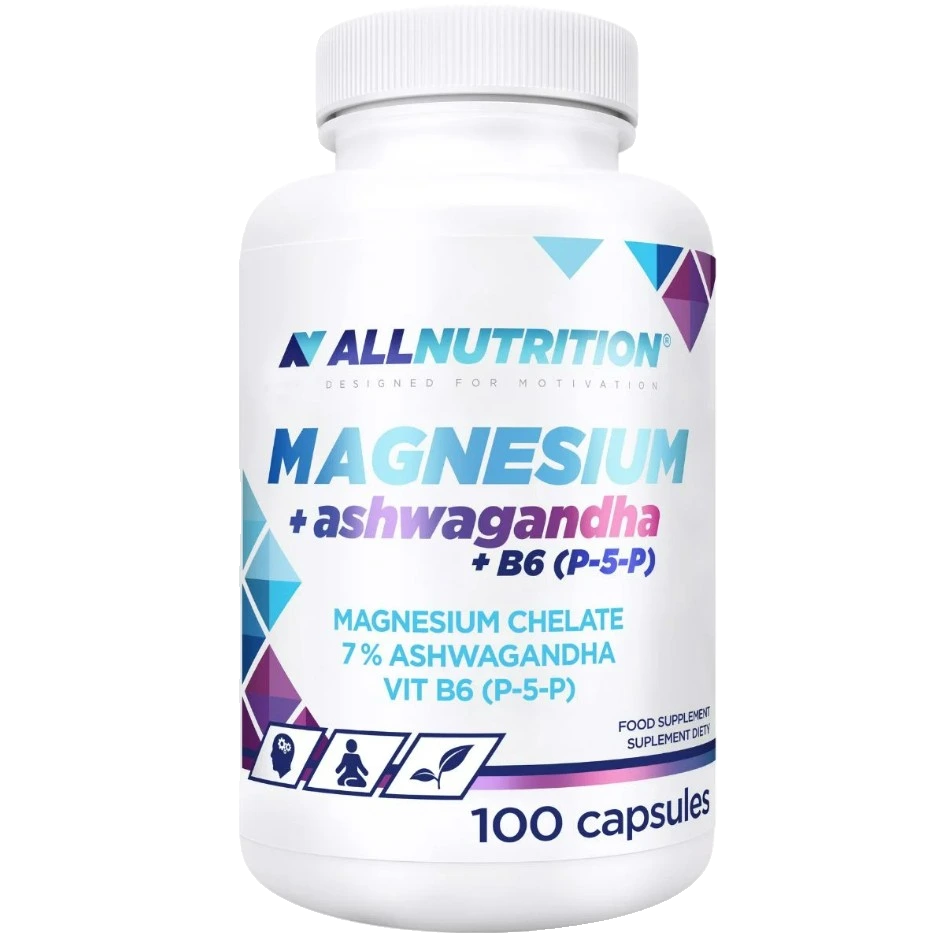 Magnesium + Ashwagandha + B6 (P-5-P) - 100 caps