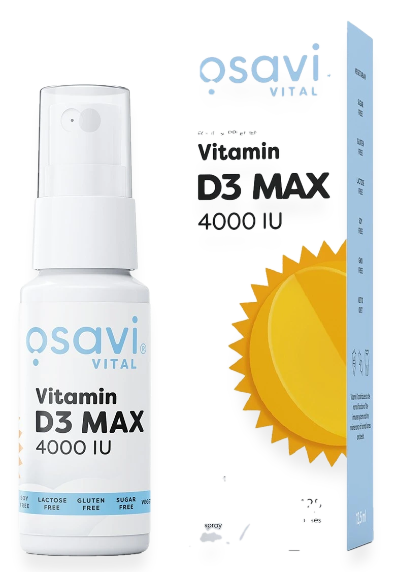 Vitamin D3 Oral Spray, MAX 4000IU - 12.5 ml.