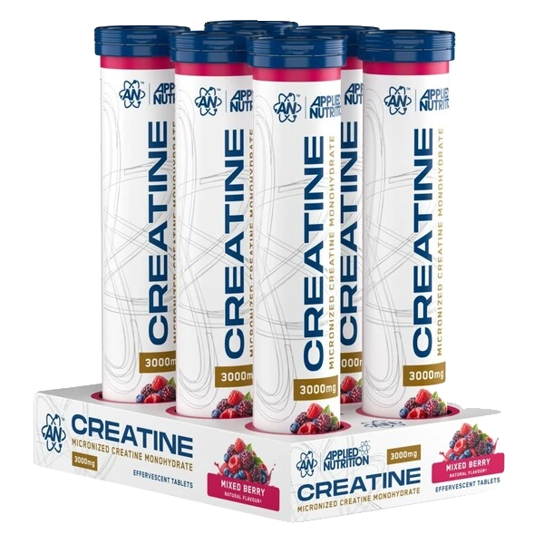 Creatine Monohydrate Effervescent Tablets, Mixed Berry - 6 x 16 tabs