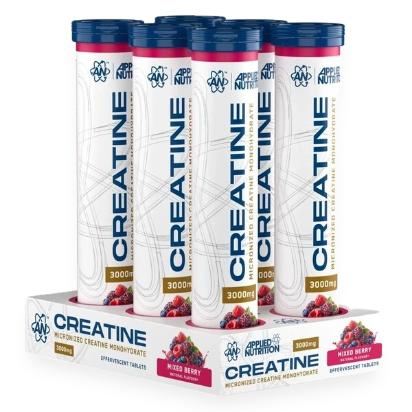 Creatine Monohydrate Effervescent Tablets, Mixed Berry - 6 x 16 tabs