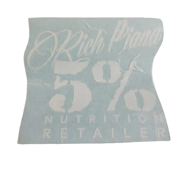 5% Nutrition Window Cling, Blue & White