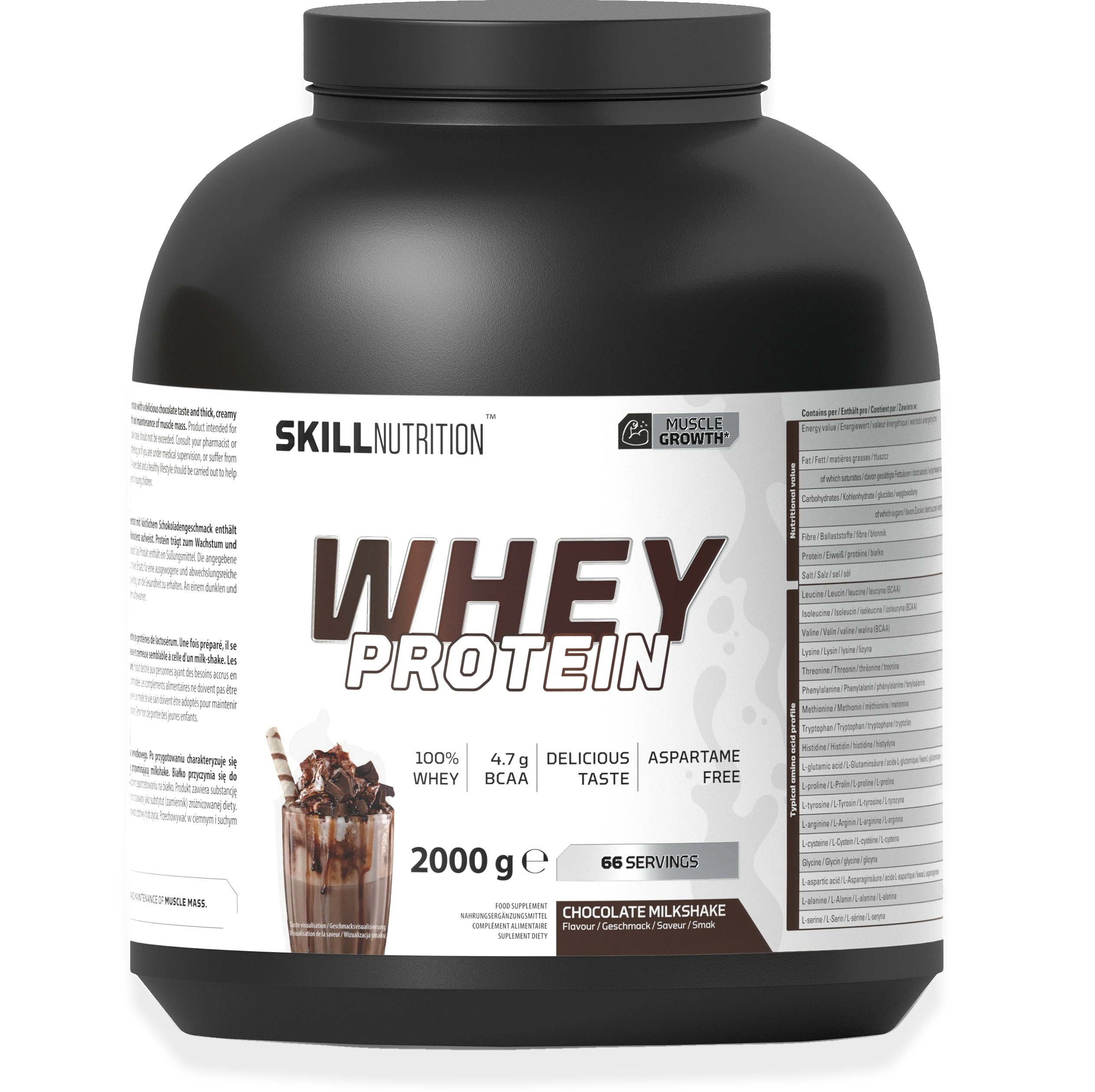 Whey Protein Powder, Chocolate Milkshake - 2000 grams