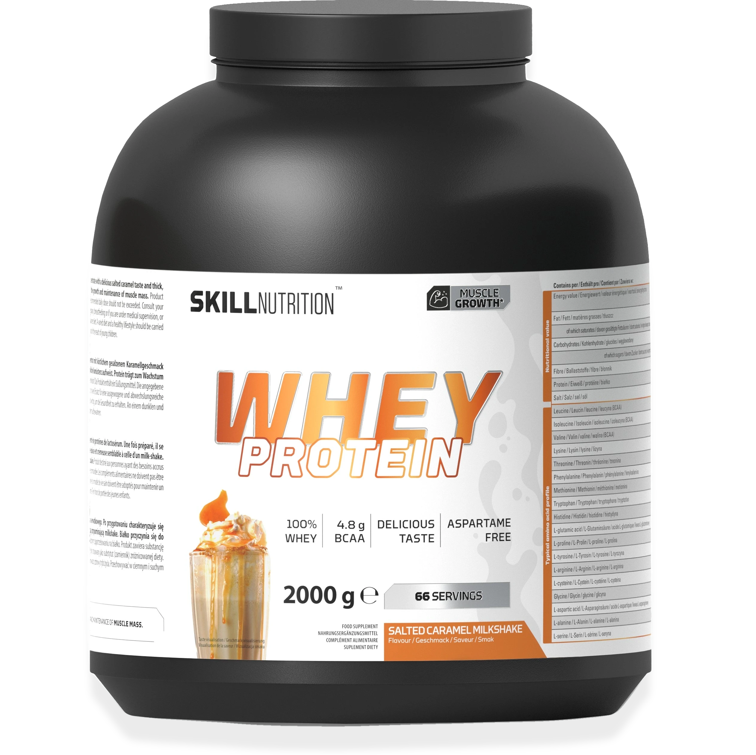 Whey Protein Powder, Salted Caramel Milkshake - 2000 grams