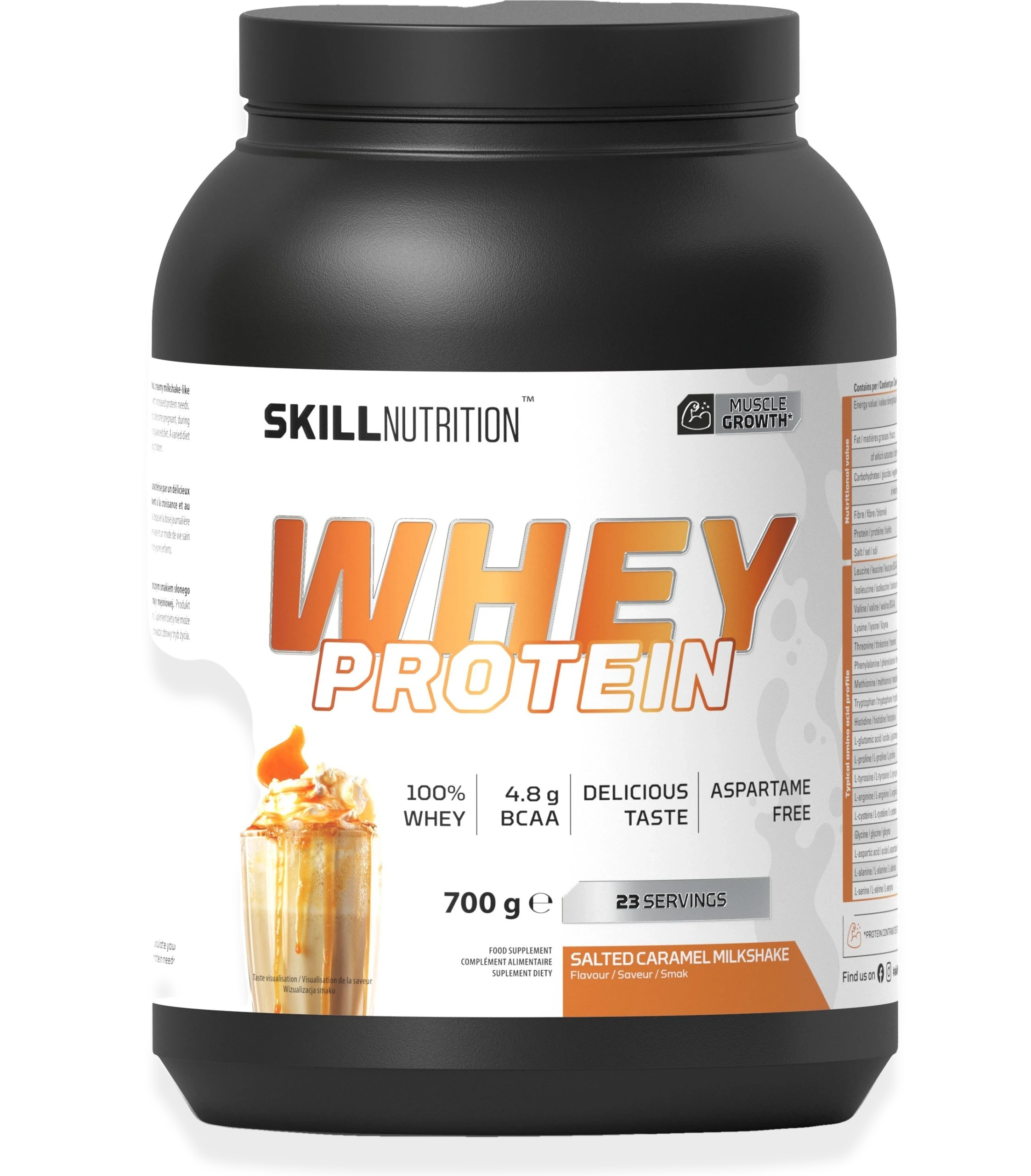 Whey Protein Powder, Salted Caramel Milkshake - 700 grams