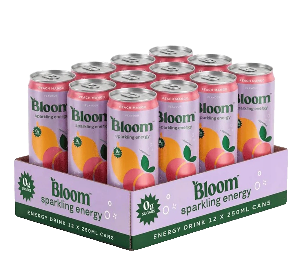 Sparkling Energy, Peach Mango - 12 x 250ml.