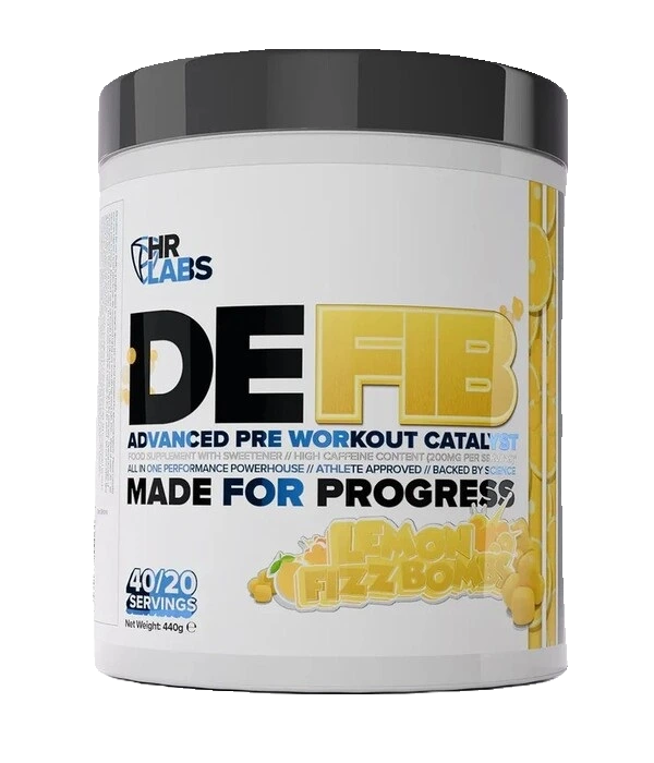 Defib Advanced Pre Workout Catalyst, Lemon Fizz Bombs - 440 grams
