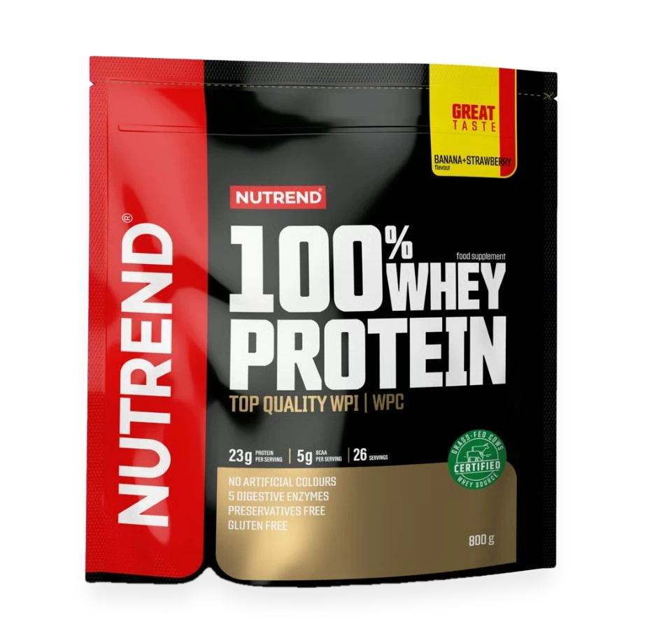 100% Whey Protein, Banana + Strawberry - 800 grams