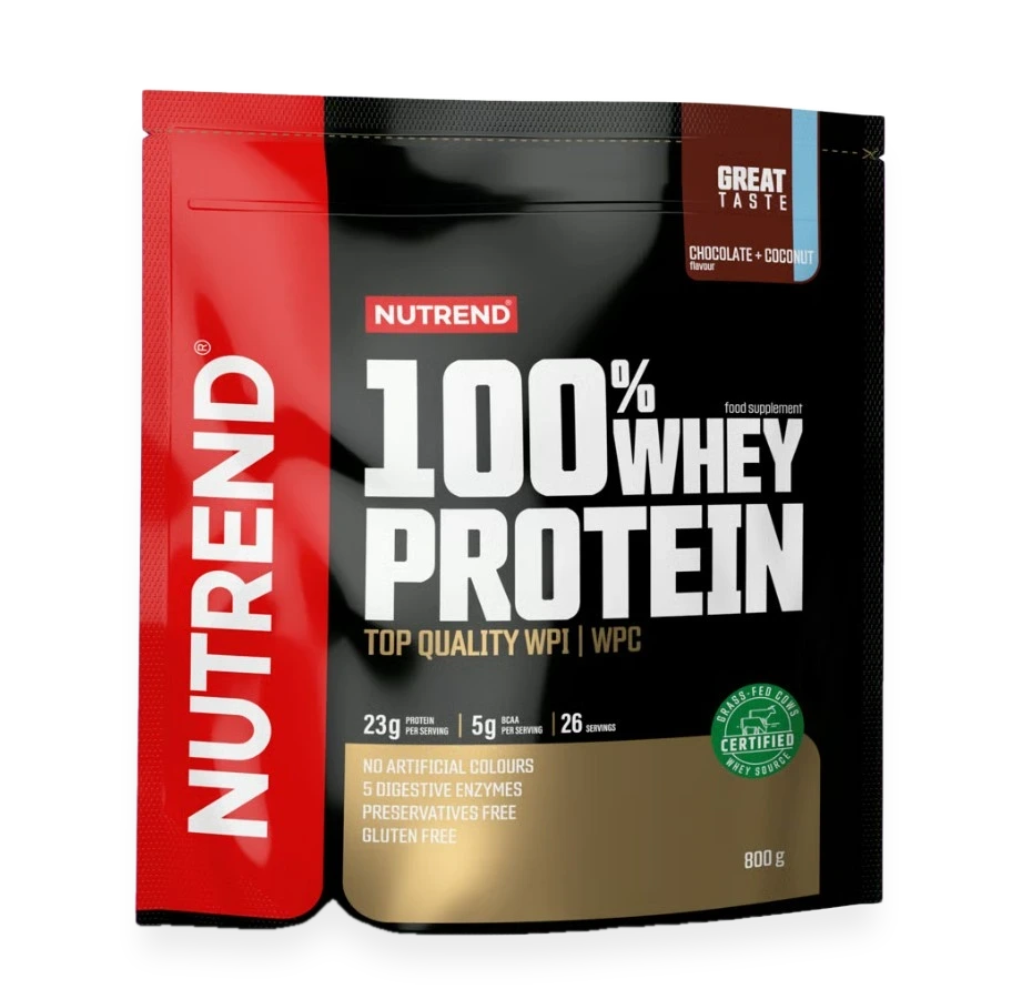 100% Whey Protein, Chocolate + Coconut - 800 grams