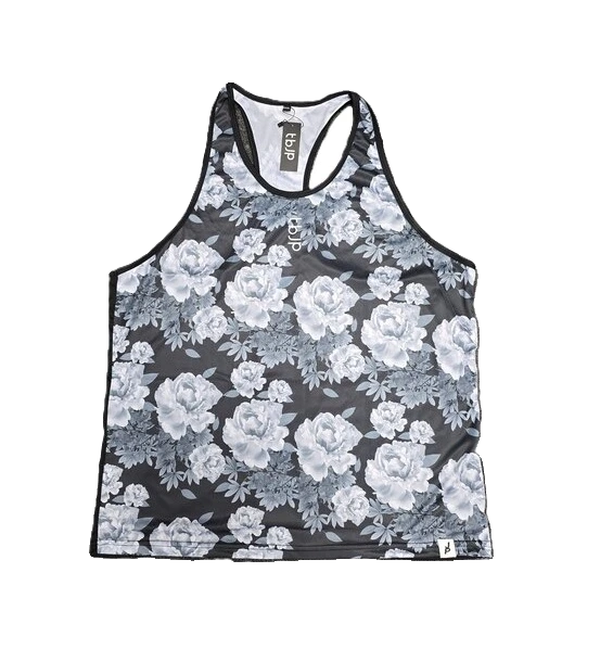 TBJP Tank Top, Flowers Blue - XXX-Large