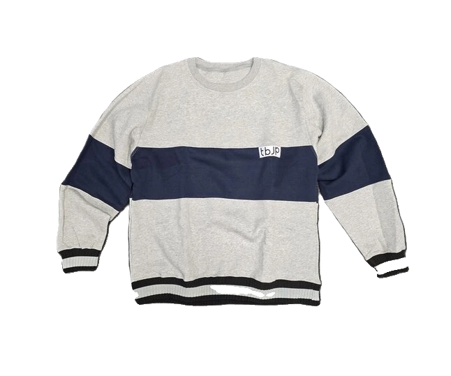 TBJP Sweatshirt, Grey Navy Blue - Large
