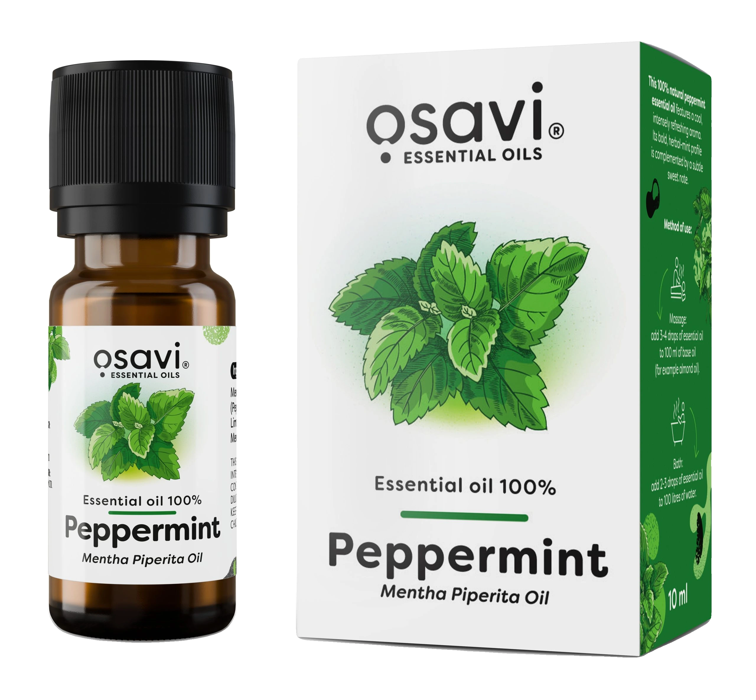Essential Oil 100%, Peppermint - 10 ml.