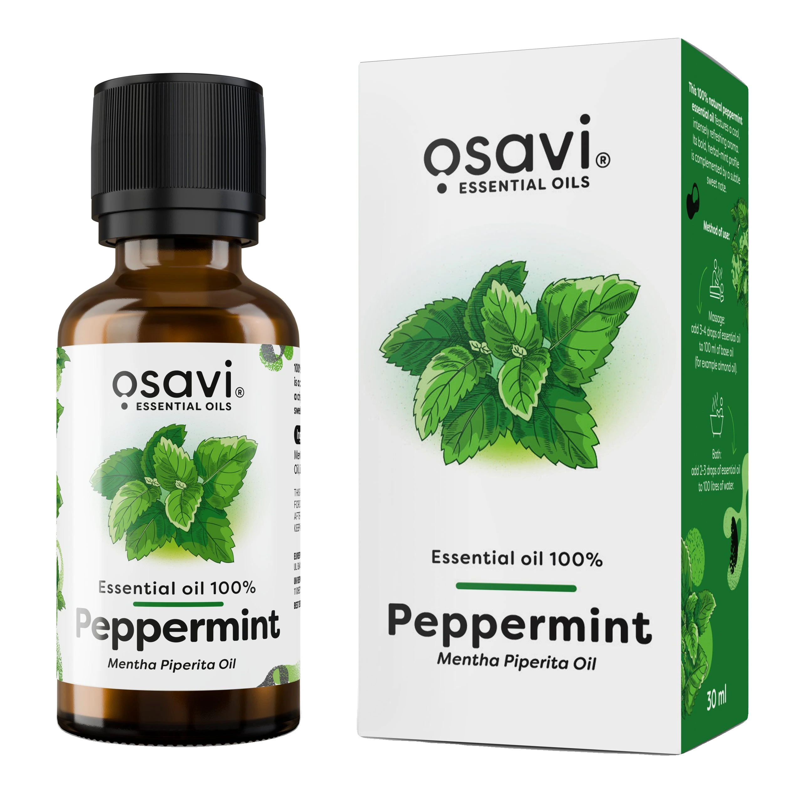 Essential Oil 100%, Peppermint - 30 ml.