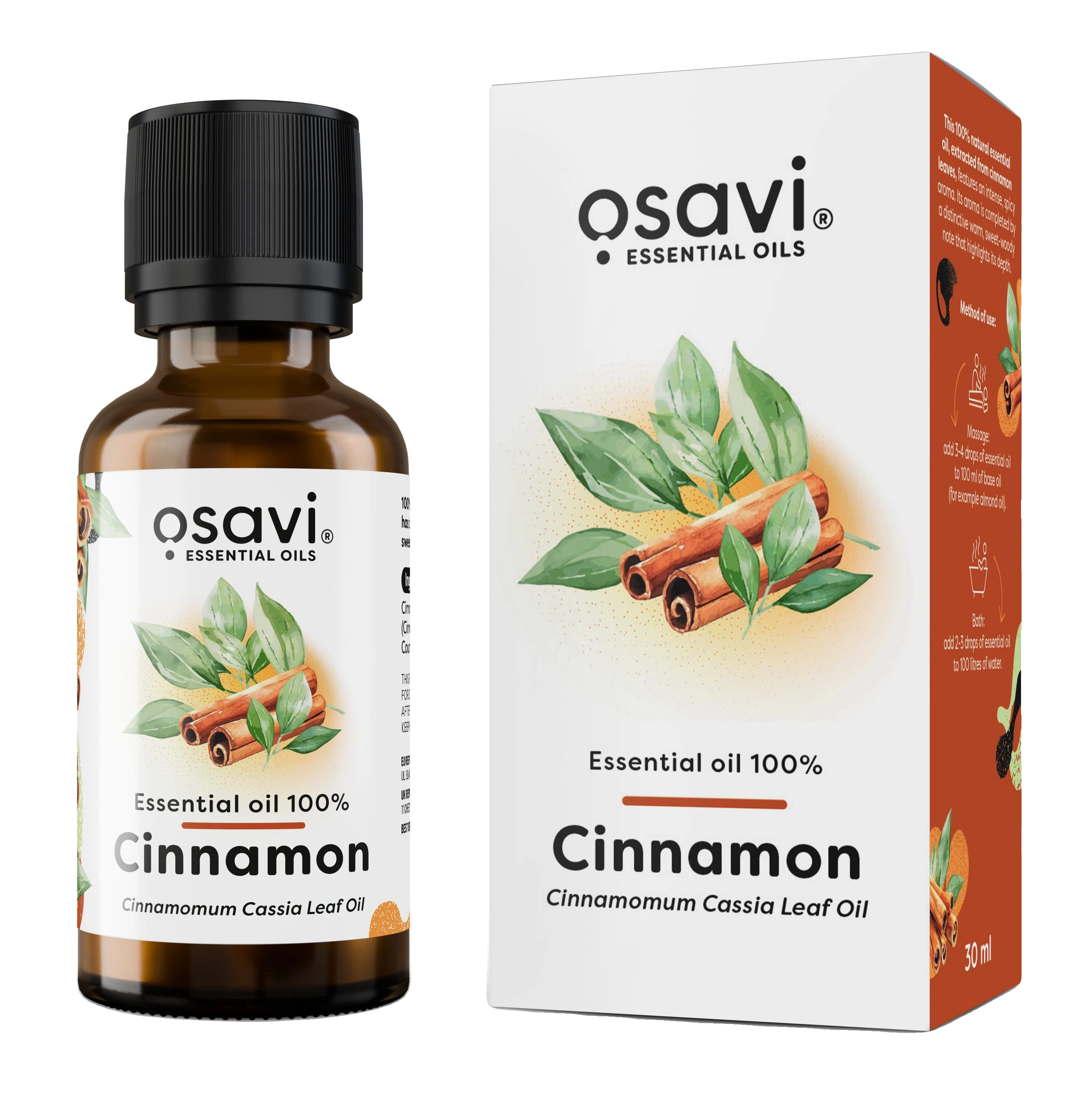Essential Oil 100%, Cinnamon - 30 ml.