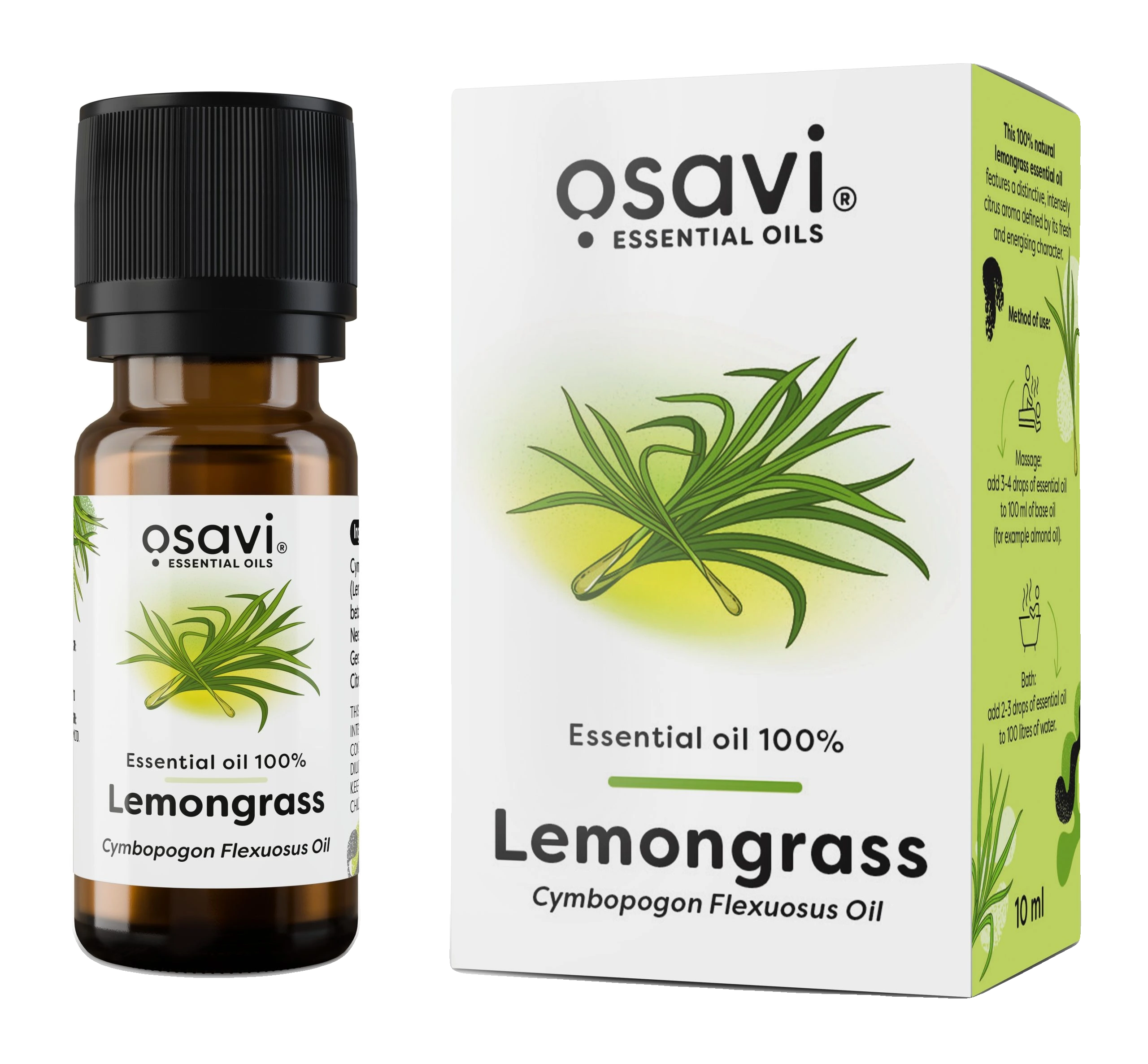 Essential Oil 100%, Lemongrass - 10 ml.