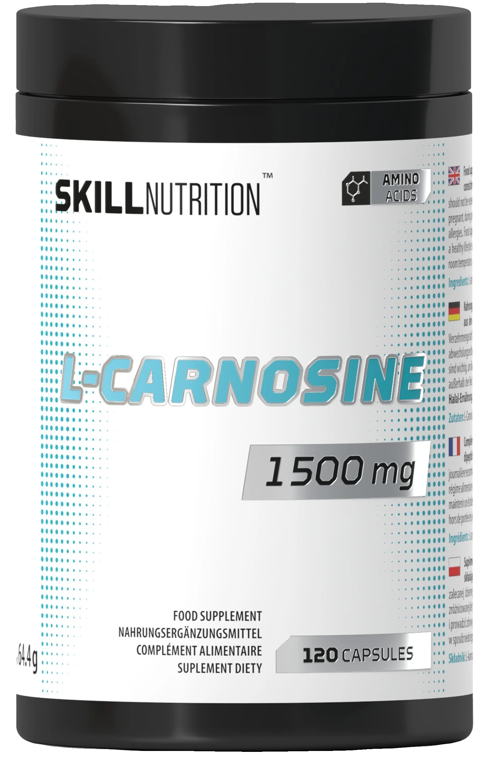 L-Carnosine, 1500mg - 120 vegan caps